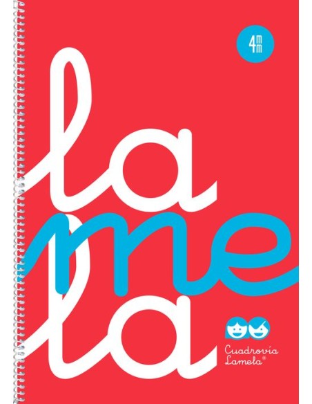 CUADERNO ESPIRAL Fº 80H 90G 4MM ROJO CUADROVIA PP